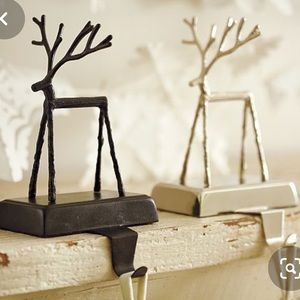 Pottery barn twig reindeer stocking